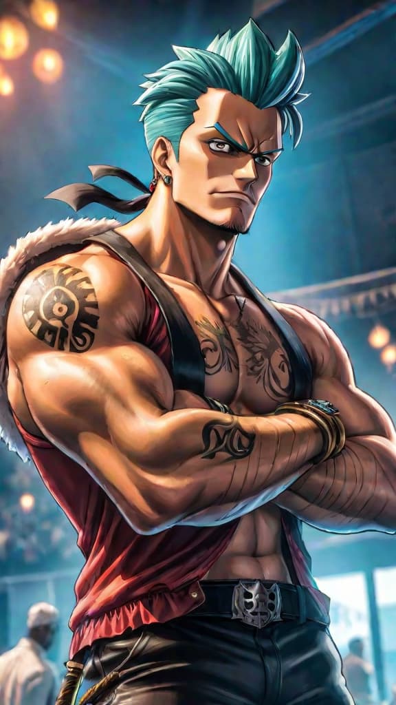  anime art of franky from one piece burning the blueprints of pluton to protect them from cp9. hyperrealistic, full body, detailed clothing, highly detailed, cinematic lighting, stunningly beautiful, intricate, sharp focus, f/1. 8, 85mm, (centered image composition), (professionally color graded), ((bright soft diffused light)), volumetric fog, trending on instagram, trending on tumblr, HDR 4K, 8K