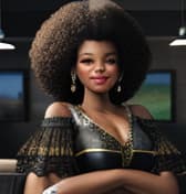  masterpiece, best quality, black brazilian etchnic, ultrarealistic, exacly same pose and brasilian short afro hairs. ulttrarealistic