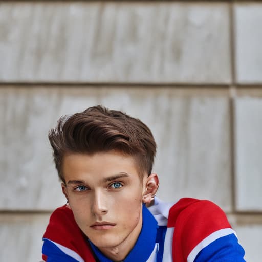 portrait+ style Czech Republic twink brunette hunk dude face