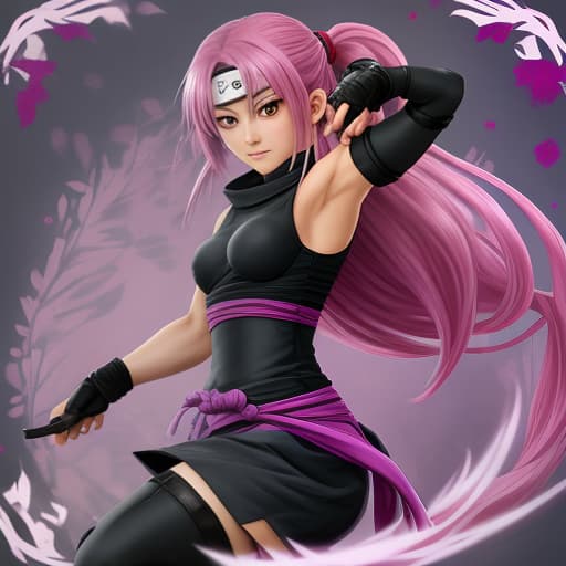  ninja juruno sakura with long hair