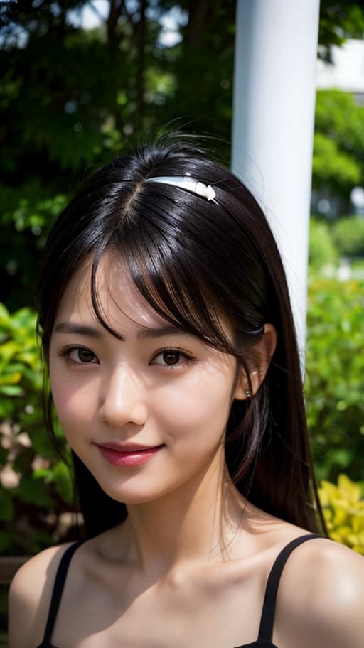  Best quality, masterpiece, ultra high res, (photorealistic:1.4), raw photo, (detail face:1.3), (realistic skin), deep shadow, dramatic lighting, cute, black hair, hair accessory, , innocent, face, clear skin, lovely smile, narrow eyes, , deep shadow, dramatic lighting, portrait, portrait size, unedited, symmetrical balance