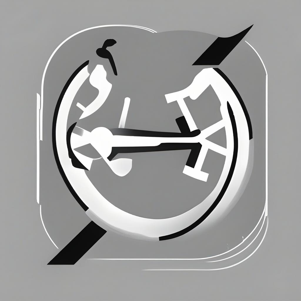  app icon of generate a black/white logo for project called "Routes of History": a path for bicycles and walking people telling local history facts