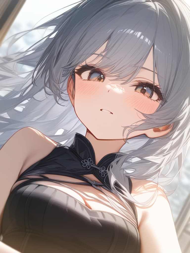  china clothes, girls, gray hair, masterpiece, best quality,8k,ultra detailed,high resolution,an extremely delicate and beautiful,hyper detail