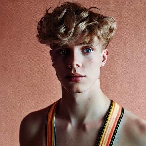 portrait+ style Russian LGBT queer twink blonde hunk dude face