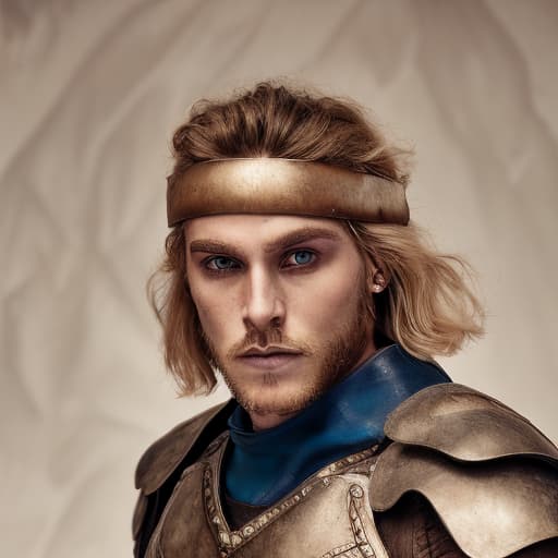 portrait+ style gladiator LGBT queer actor blonde hunk dude face