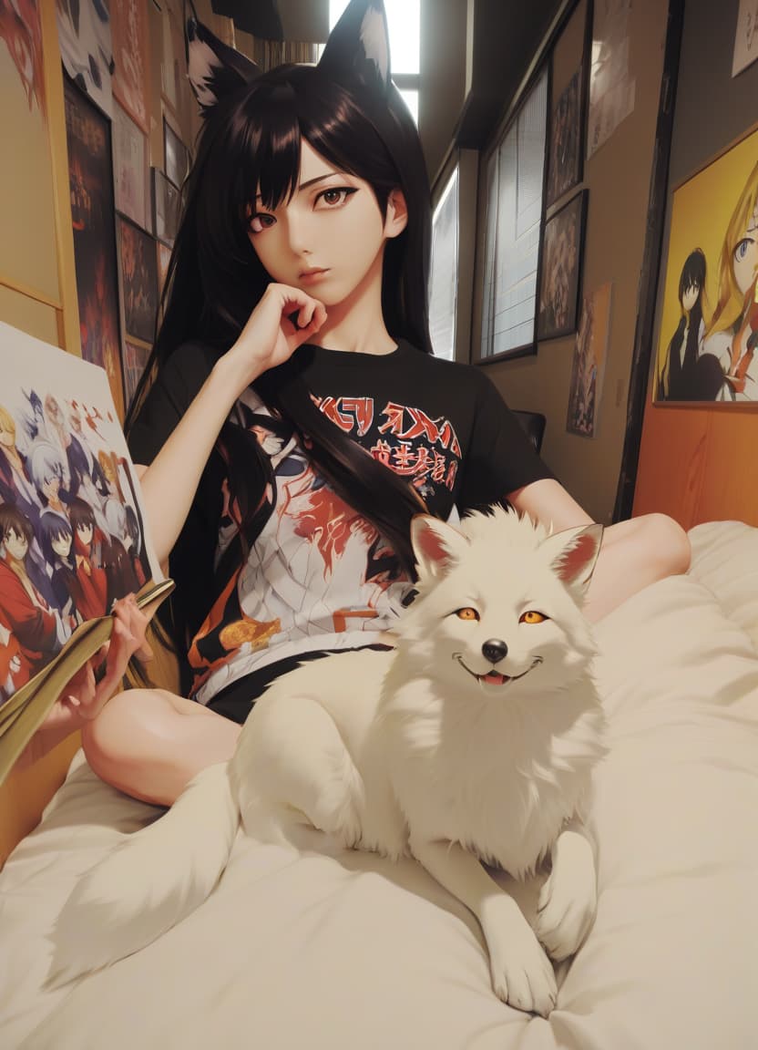  anime artwork make me a man of kitsune . anime style, key visual, vibrant, studio anime, highly detailed