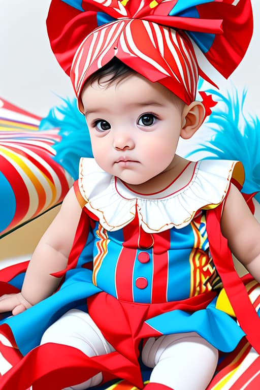  convert the picture to an IG story size image using the picture of the baby and dress him up for his 1st bday with a carnival or circus theme