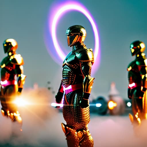  uma imagem de warriors of the universe hyperrealistic, full body, detailed clothing, highly detailed, cinematic lighting, stunningly beautiful, intricate, sharp focus, f/1. 8, 85mm, (centered image composition), (professionally color graded), ((bright soft diffused light)), volumetric fog, trending on instagram, trending on tumblr, HDR 4K, 8K