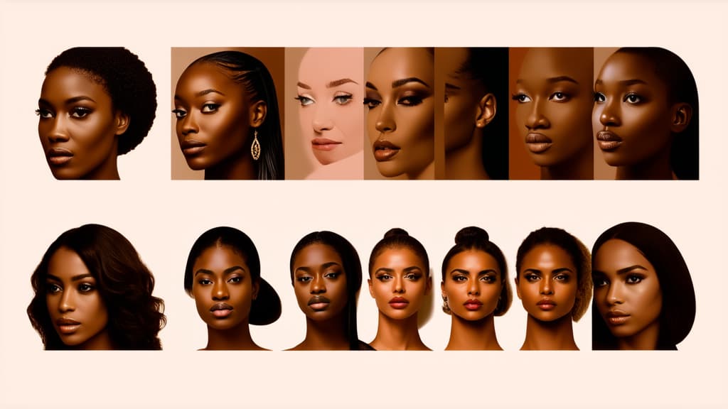  different beauty. set of different female heads on light background. different races and nationalities. ar 16:9, (natural skin texture), highly detailed face, depth of field, hyperrealism, soft light, muted colors