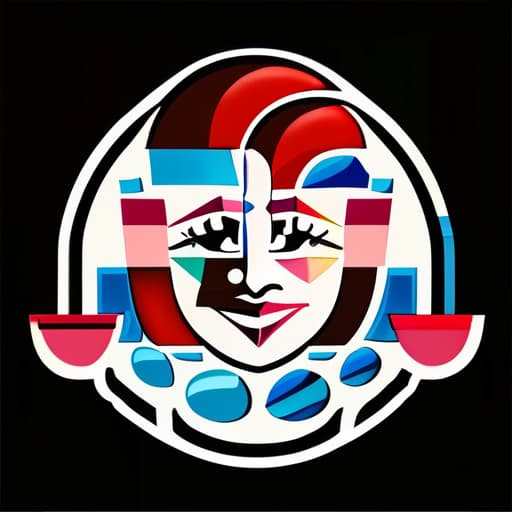  wendys logo in cubism art style