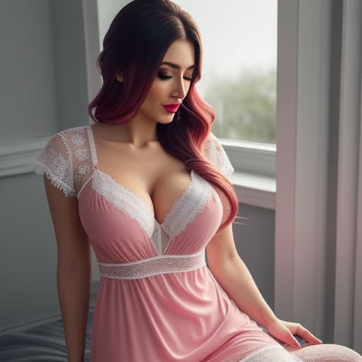  beautiful woman wearing a babydoll nightie hyperrealistic, full body, detailed clothing, highly detailed, cinematic lighting, stunningly beautiful, intricate, sharp focus, f/1. 8, 85mm, (centered image composition), (professionally color graded), ((bright soft diffused light)), volumetric fog, trending on instagram, trending on tumblr, HDR 4K, 8K