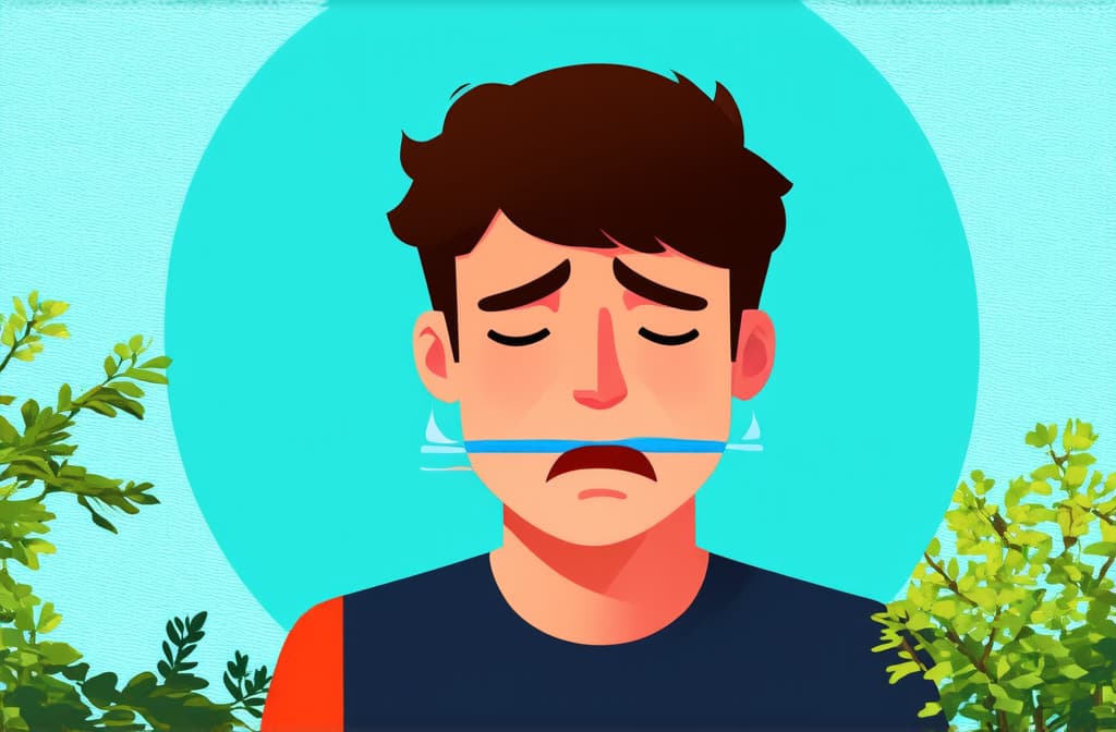  flat illustration, flaticon, (illustration:1.15), young sad man crying, colorful flat illustration in full growth. emotional breakdown, closed eyes and closed mouth ar 3:2, [cory loftis, strobist, pascal campion :: 0.2]