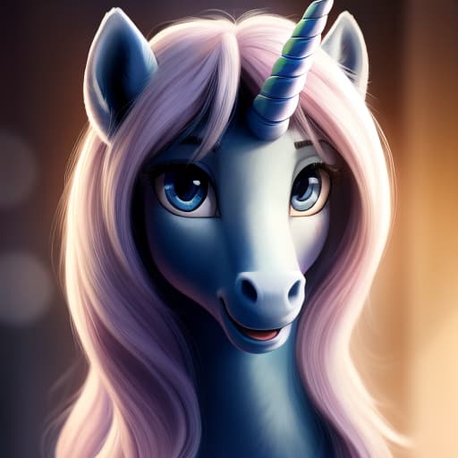  A unicorn pony, open eyes, masterpiece, 4k, fine details,