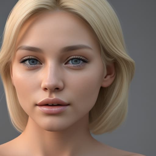  Blonde Woman with no shirt realistic 8k