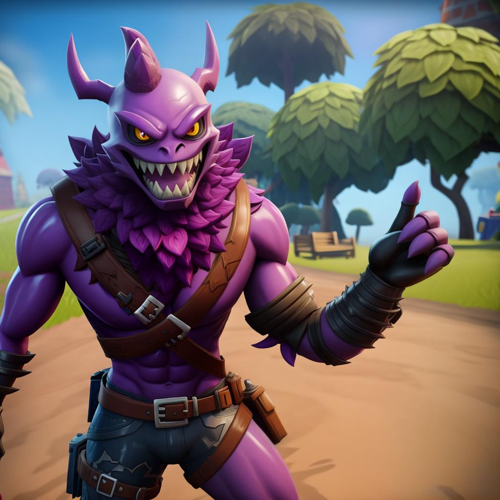  Evil monster (fortnite), full body, gloves, gay attack, open eyes, masterpiece, 4k, fine details,