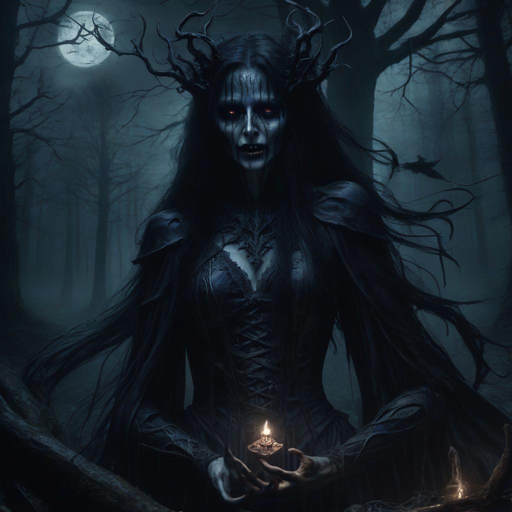  the night of shadows will consume the forest banshee whispers a death call, her voice is screaming and moaning, our death house is doomed.