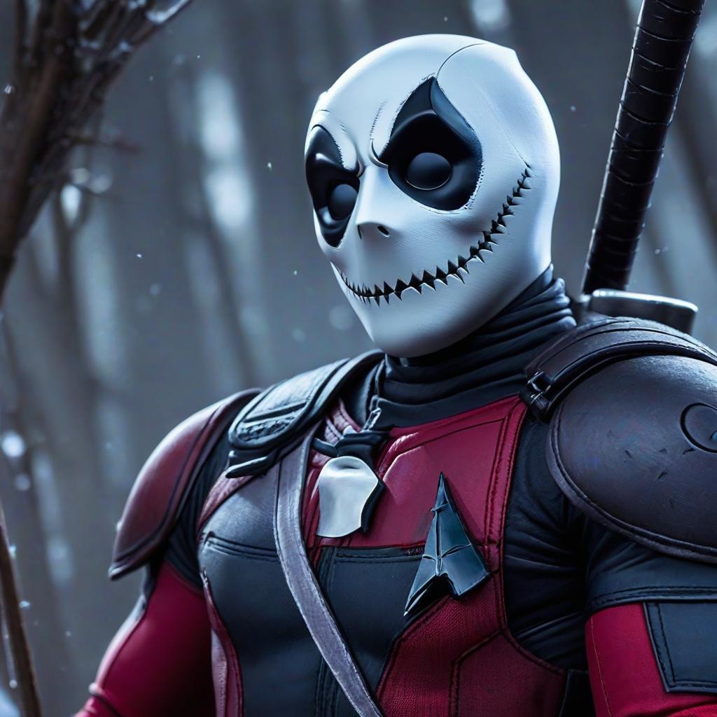  nightmare before christmas with deadpool, award winning, professional, highly detailed, masterpiece