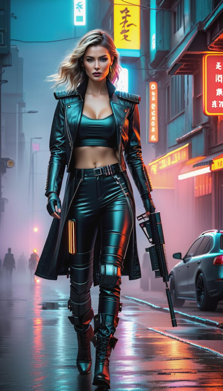  cyberpunk style depiction of the sandy beach . the scene is set in a world where technology has advanced, but society and human conditions have not, creating a gritty, dystopian atmosphere. hyperrealistic, full body, detailed clothing, highly detailed, cinematic lighting, stunningly beautiful, intricate, sharp focus, f/1. 8, 85mm, (centered image composition), (professionally color graded), ((bright soft diffused light)), volumetric fog, trending on instagram, trending on tumblr, HDR 4K, 8K