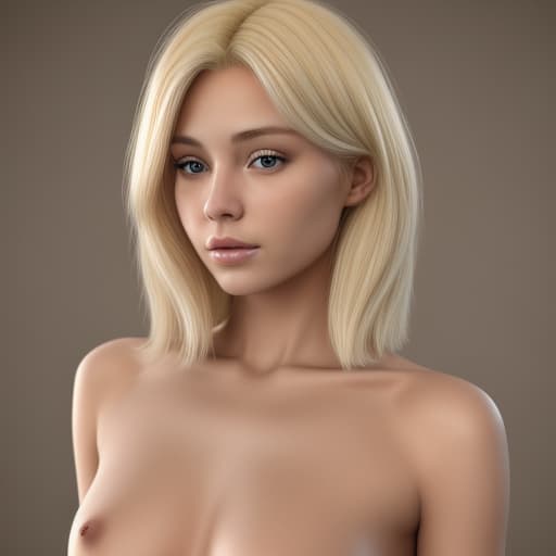  Blonde Woman with no shirt realistic 8k