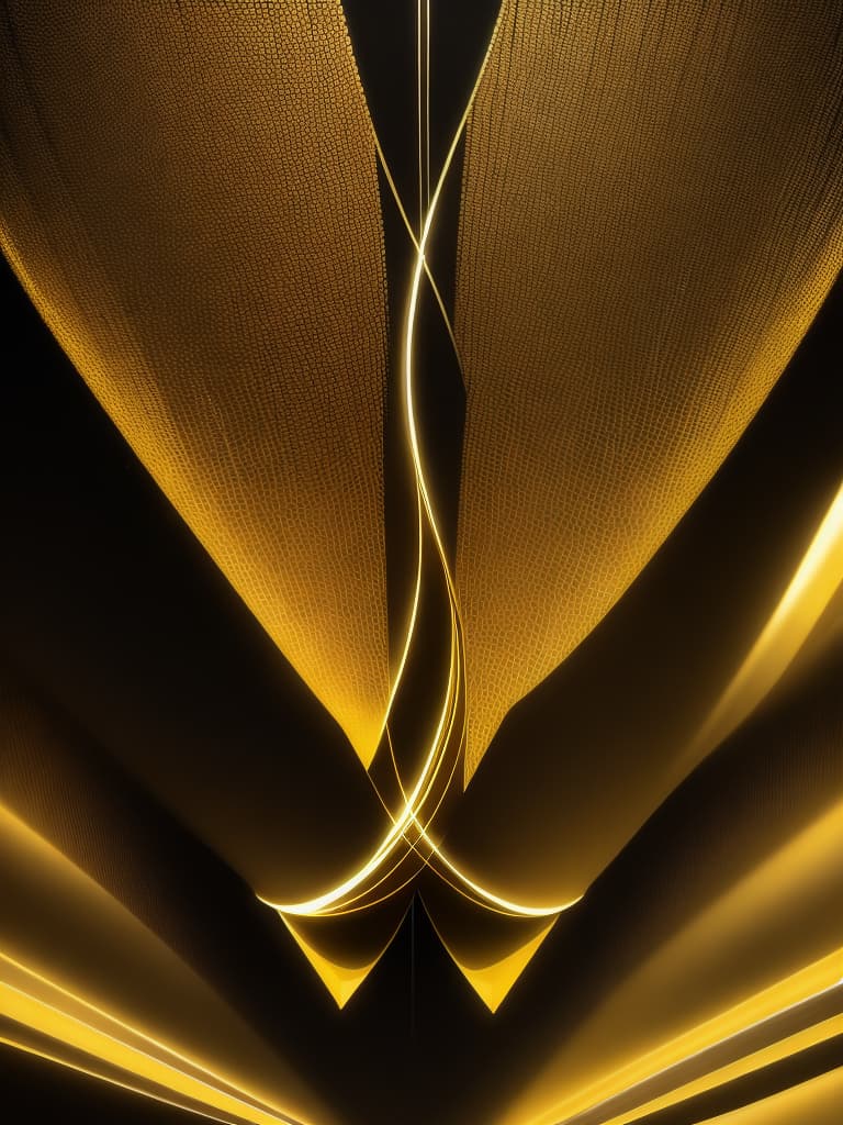  Golden yellow and sleek black color palette, captivating and inviting expression, exuding elegance and charm, magnetic beauty, intricate details, high contrast, luxurious feel, digital art, female, glossy finish, striking composition, dynamic lighting to enhance features.