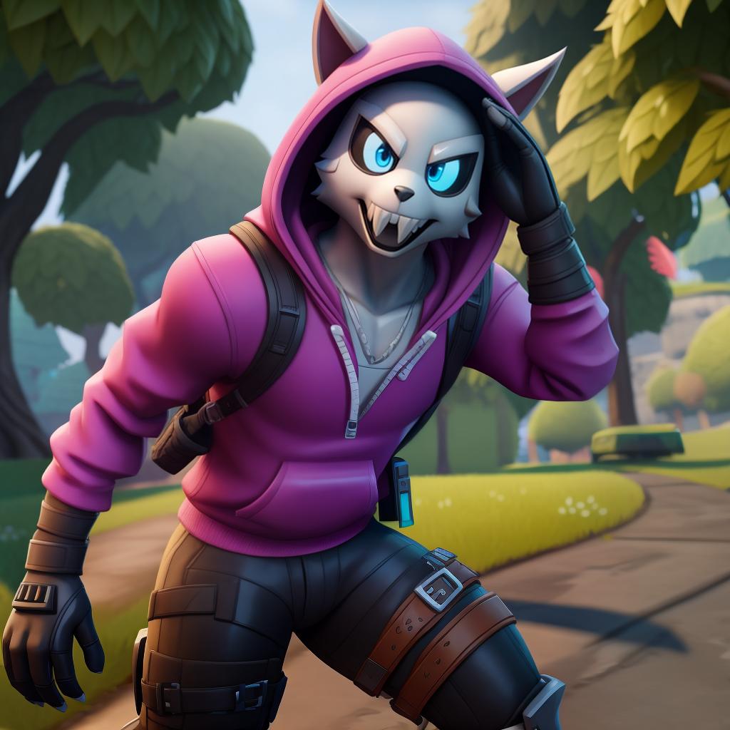  Evil hacker (Fortnite), full body, hoodie, gloves, open eyes, masterpiece, 4k, fine details,