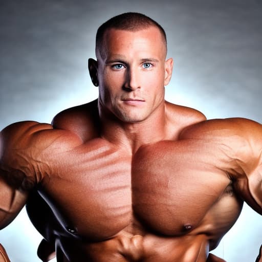 portrait+ style IFBB superstar bodybuilder brunette hunk dude face