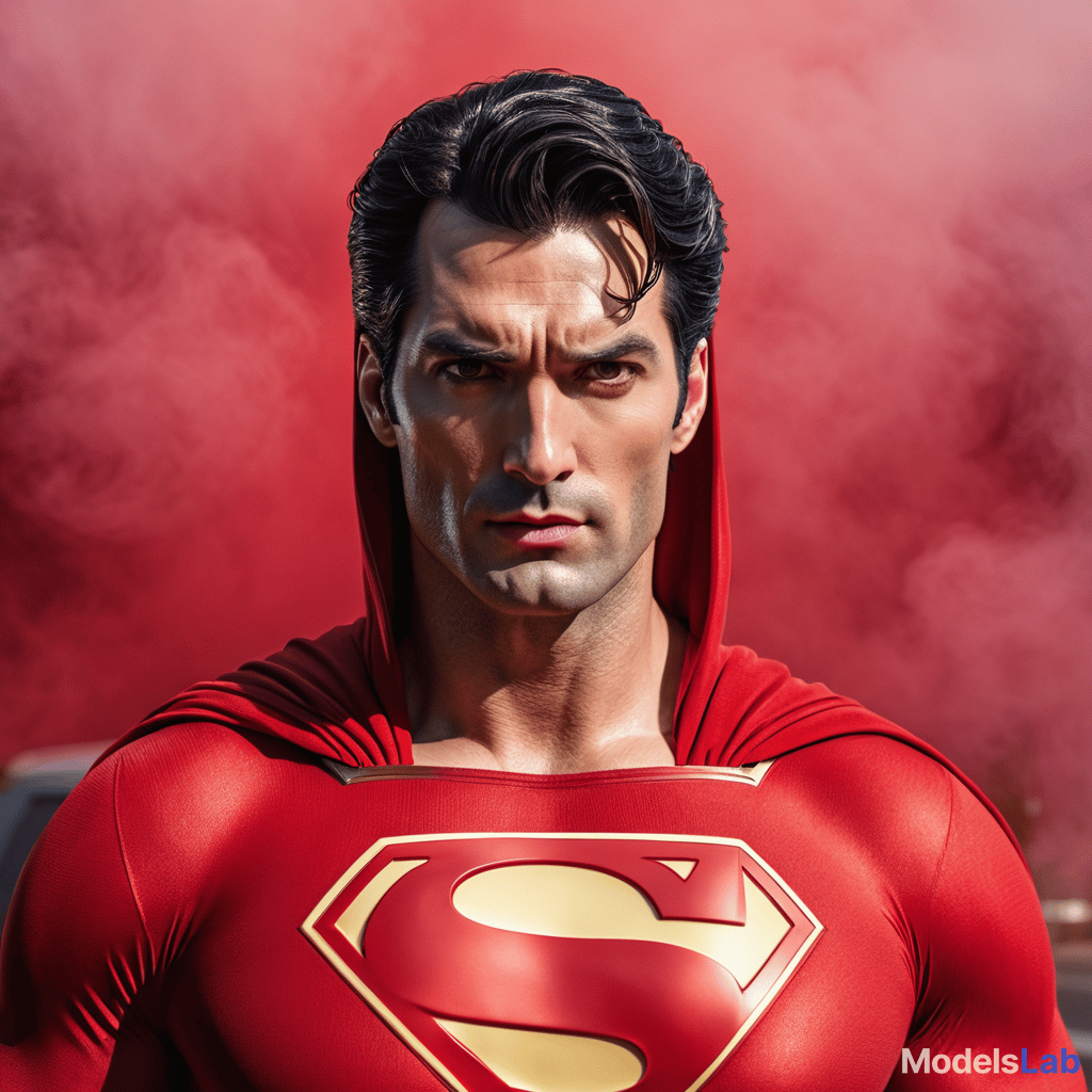  superman outfit hyperrealistic, full body, detailed clothing, highly detailed, cinematic lighting, stunningly beautiful, intricate, sharp focus, f/1. 8, 85mm, (centered image composition), (professionally color graded), ((bright soft diffused light)), volumetric fog, trending on instagram, trending on tumblr, HDR 4K, 8K