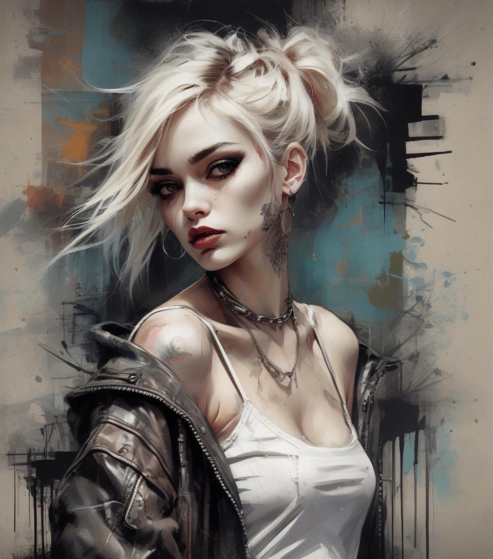  grunge style masterpiece, best quality, only one very beautiful woman wearing fashionable designer clothes in bern, with a landmark, perfect poses, soft colors, flowing brushstrokes, low angle, ink painting in the style of artists like russ mills, sakimichan, wlop, loish, artgerm, darek zabrocki, and jean baptiste monge . textured, distressed, vintage, edgy, punk rock vibe, dirty, noisy