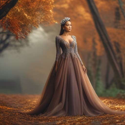  fantasia earthy autumn aesthetics hyperrealistic, full body, detailed clothing, highly detailed, cinematic lighting, stunningly beautiful, intricate, sharp focus, f/1. 8, 85mm, (centered image composition), (professionally color graded), ((bright soft diffused light)), volumetric fog, trending on instagram, trending on tumblr, HDR 4K, 8K