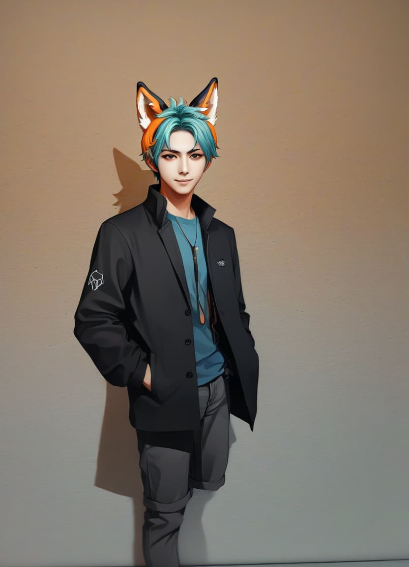  anime artwork draw fox ears on my head . anime style, key visual, vibrant, studio anime, highly detailed