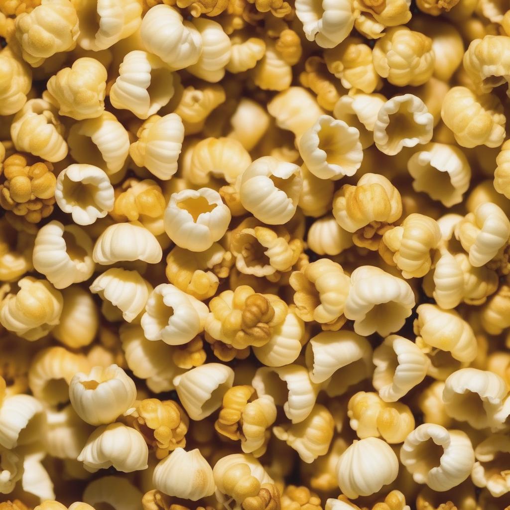  photograph, full frame of popped popcorn