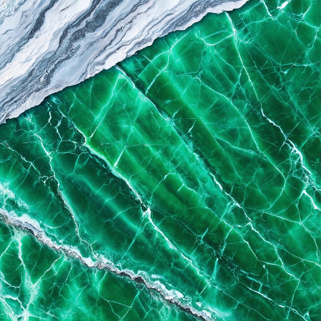  professional detailed photography, emerald marble texture, silver and white veins, wallpaper, background, (muted colors, dim colors, soothing tones), (vsco:0.3)