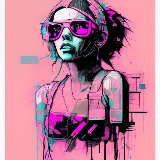 nvinkpunk on a bright pink background with white letters in graphite style