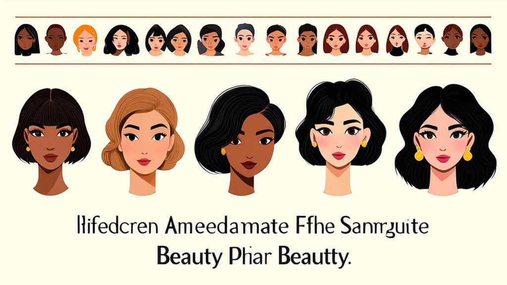  flat illustration, flaticon, (illustration:1.15), different beauty. set of different female heads. different races and nationalities. colored hand drawn illustration ar 16:9, [cory loftis, strobist, pascal campion :: 0.2]