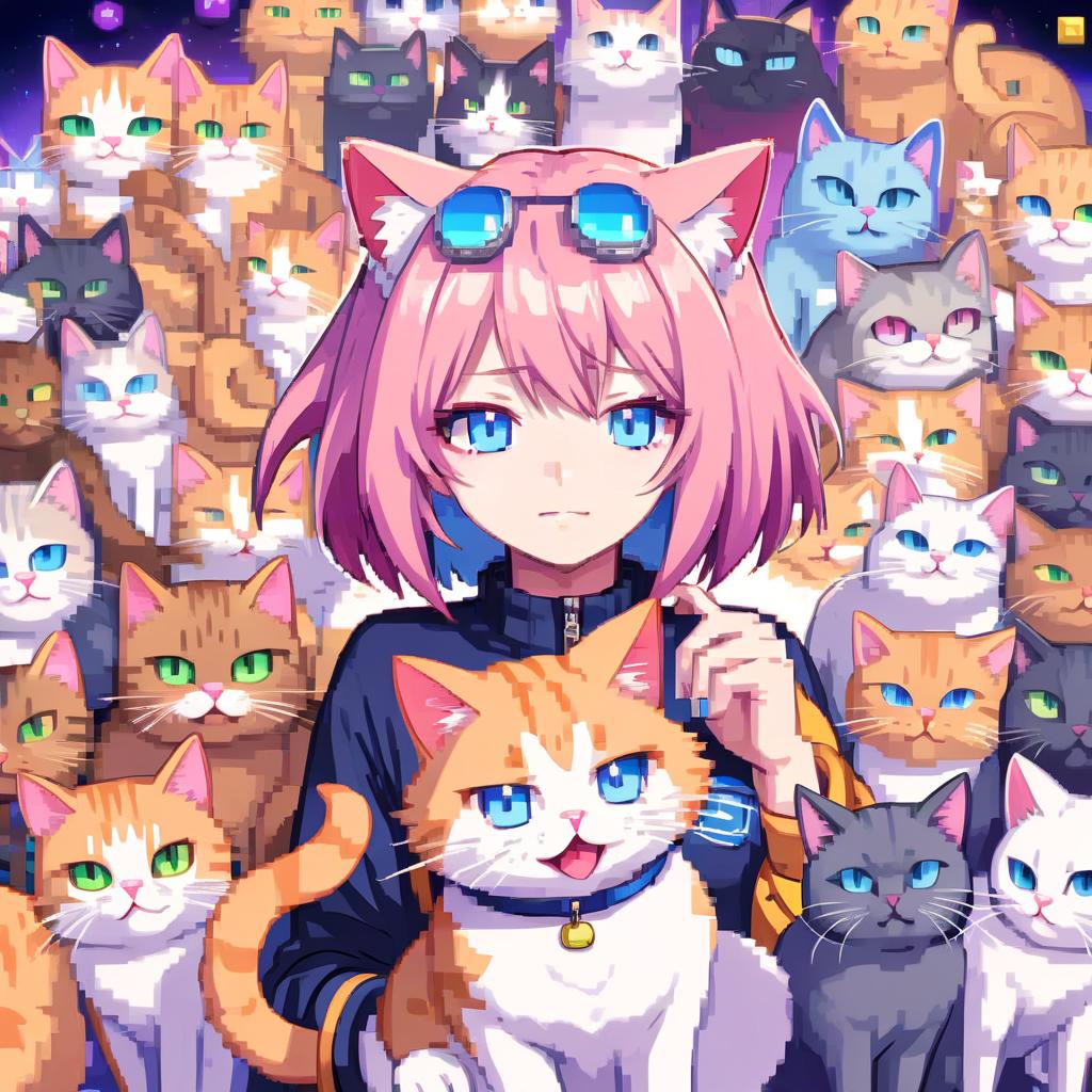  anime artwork nft chart for cats crypto . anime style, key visual, vibrant, studio anime, highly detailed