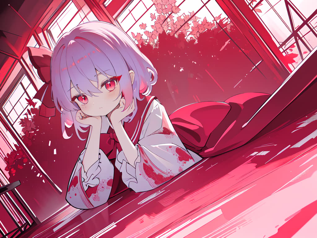  remilia scarlet, school, masterpiece, best quality,8k,ultra detailed,high resolution,an extremely delicate and beautiful,hyper detail