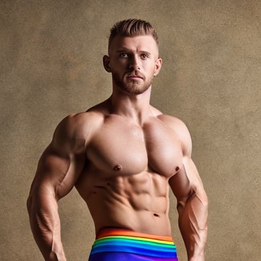 portrait+ style Russian LGBT queer fitness trainer blonde hunk dilf dude face