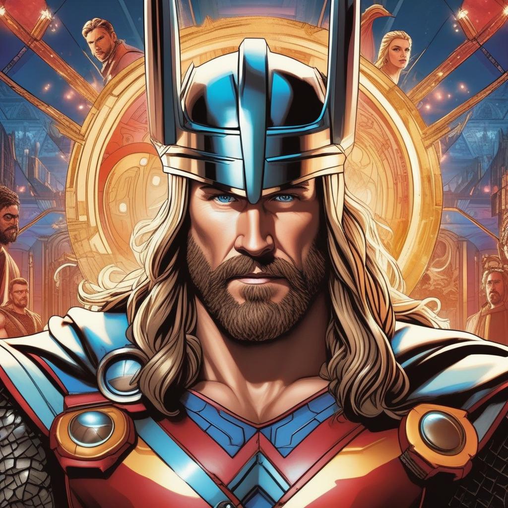  thor , disney pixar poster, pixar movie style, animated disney cartoon face, disney face, portrait, cute face, round face, cartoon character, disney character, disney animated movies, disney pixar hyperrealistic, full body, detailed clothing, highly detailed, cinematic lighting, stunningly beautiful, intricate, sharp focus, f/1. 8, 85mm, (centered image composition), (professionally color graded), ((bright soft diffused light)), volumetric fog, trending on instagram, trending on tumblr, HDR 4K, 8K