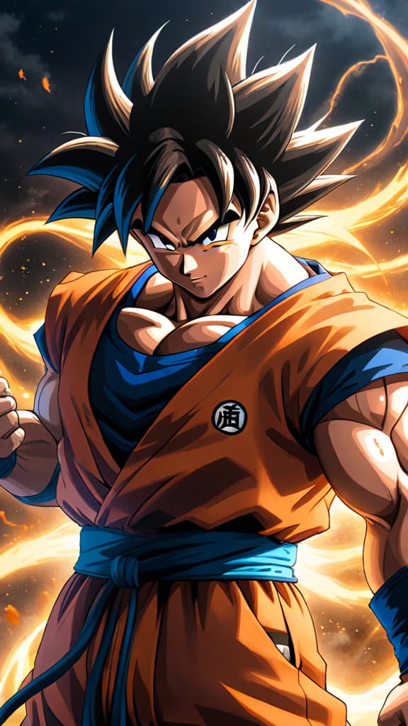  anime art of goku harnessing energy from diverse universes for an immensely powerful spirit bomb. hyperrealistic, full body, detailed clothing, highly detailed, cinematic lighting, stunningly beautiful, intricate, sharp focus, f/1. 8, 85mm, (centered image composition), (professionally color graded), ((bright soft diffused light)), volumetric fog, trending on instagram, trending on tumblr, HDR 4K, 8K