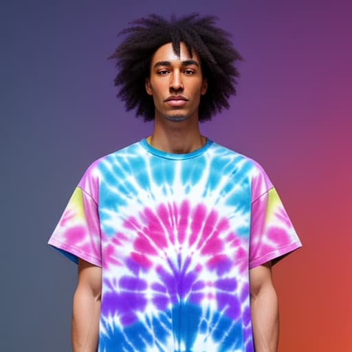  tie dye: modern takes on the classic tie dye pattern, often in unusual color combinations. hyperrealistic, full body, detailed clothing, highly detailed, cinematic lighting, stunningly beautiful, intricate, sharp focus, f/1. 8, 85mm, (centered image composition), (professionally color graded), ((bright soft diffused light)), volumetric fog, trending on instagram, trending on tumblr, HDR 4K, 8K