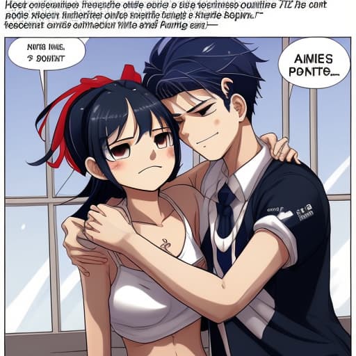   and girl 18+ named komi and cruz both hugging each other whille each other parts