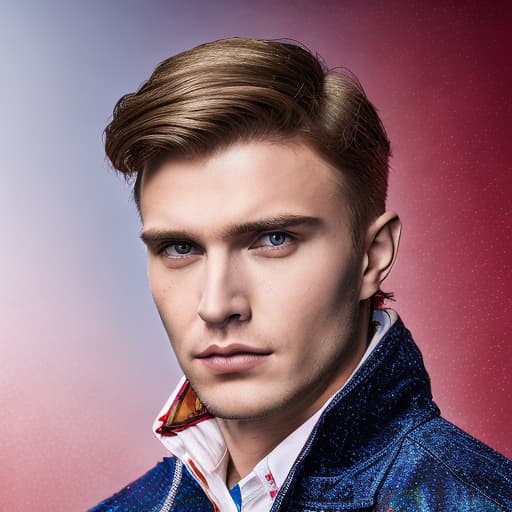 portrait+ style Russian LGBT queer TV actor blonde hunk dude face