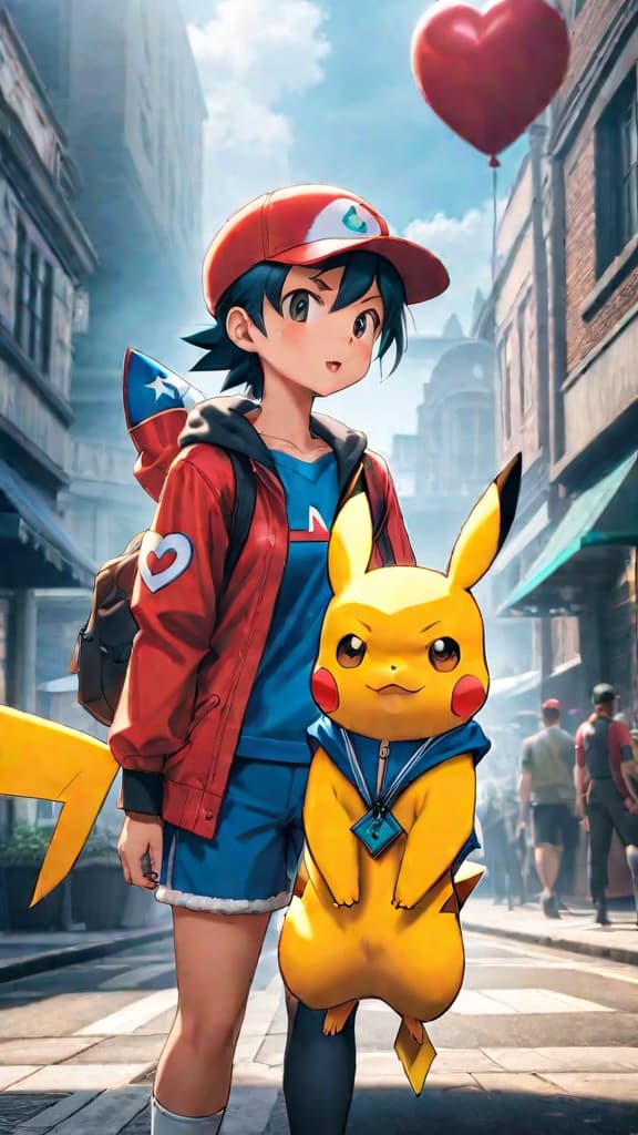  pikachu sees ash ketchum's true heart, full of determination and selflessness, from pokémon anime, anime art hyperrealistic, full body, detailed clothing, highly detailed, cinematic lighting, stunningly beautiful, intricate, sharp focus, f/1. 8, 85mm, (centered image composition), (professionally color graded), ((bright soft diffused light)), volumetric fog, trending on instagram, trending on tumblr, HDR 4K, 8K