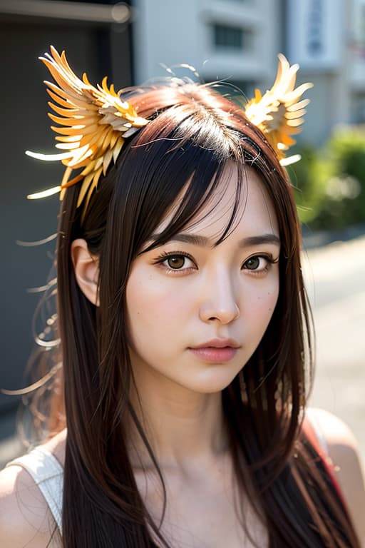  Phoenix, Phoenix, Animal, (Masterpiece, BestQuality:1.3), (ultra detailed:1.2), (hyperrealistic:1.3), (RAW photo:1.2),High detail RAW color photo, professional photograph, (Photorealistic:1.4), (realistic:1.4), ,professional lighting, (japanese), beautiful face, (realistic face)