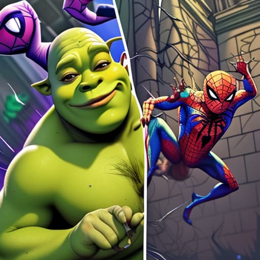  Shrek vs junkie Spider-Man Chaos and terror