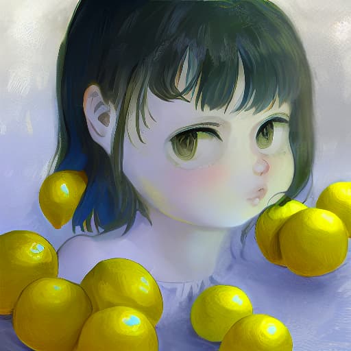  Girl with lemons