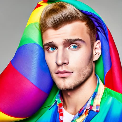 portrait+ style Russian LGBT queer TV actor blonde hunk dude face