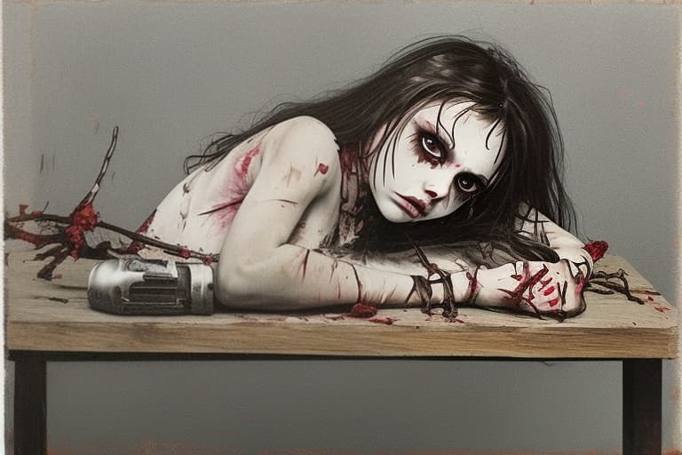  dead girl on table