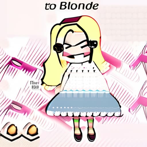  change the girls hair to blonde