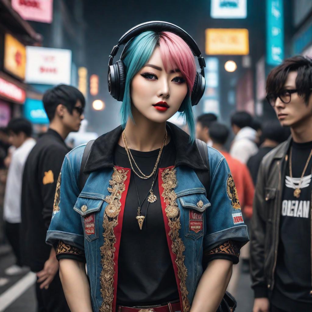  picture a person whose music list consists of 0% of filter house genre, 0% of modern indie pop genre, 0% of japanese pop genre, 9% of j pop genre, 0% of dance rock genre, 0% of west coast rap genre, 1% of clic j pop genre, 0% of japanese indie rock genre, 0% of musica tradicional cubana genre, 0% of k pop genre, 0% of japanese metalcore genre, 0% of trap genre, 1% of japanese soundtrack genre, 0% of rap genre, 0% of kora genre, 0% of vocaloid genre, 4% of j pixie genre, 0% of griot genre, 0% of nu disco genre, 1% of afropop genre, 1% of mande pop genre, 0% of j metal genre, 0% of edm genre, 0% of pop dance genre, 0% of okinawan pop genre, 2% of shonen genre, 0% of japanese pop punk genre, 0% of japanese clical performance genre,  hyperrealistic, full body, detailed clothing, highly detailed, cinematic lighting, stunningly beautiful, intricate, sharp focus, f/1. 8, 85mm, (centered image composition), (professionally color graded), ((bright soft diffused light)), volumetric fog, trending on instagram, trending on tumblr, HDR 4K, 8K